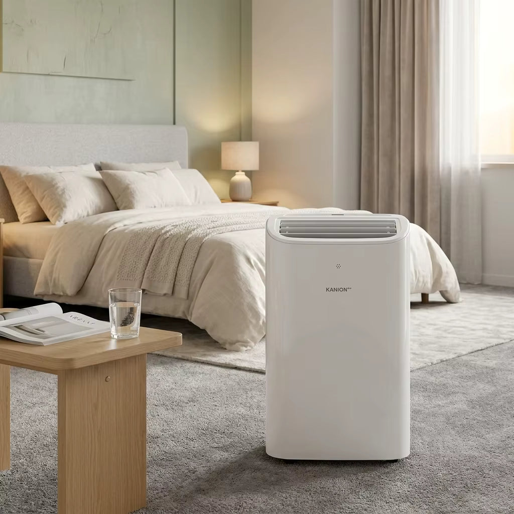 KANION Climatiseur portable 12000 BTU pour la maison, silencieux, mobile, avec réfrigérant R290
